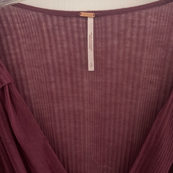 Free People Burgundy Top - Picture 4 of 4